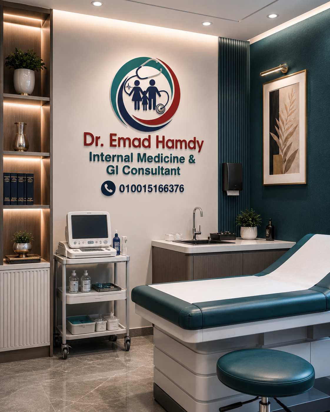 State-of-the-art examination room with medical equipment
