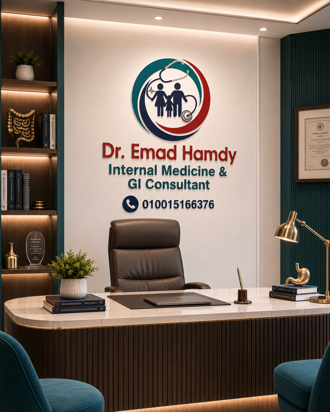 Professional clinic consultation area
